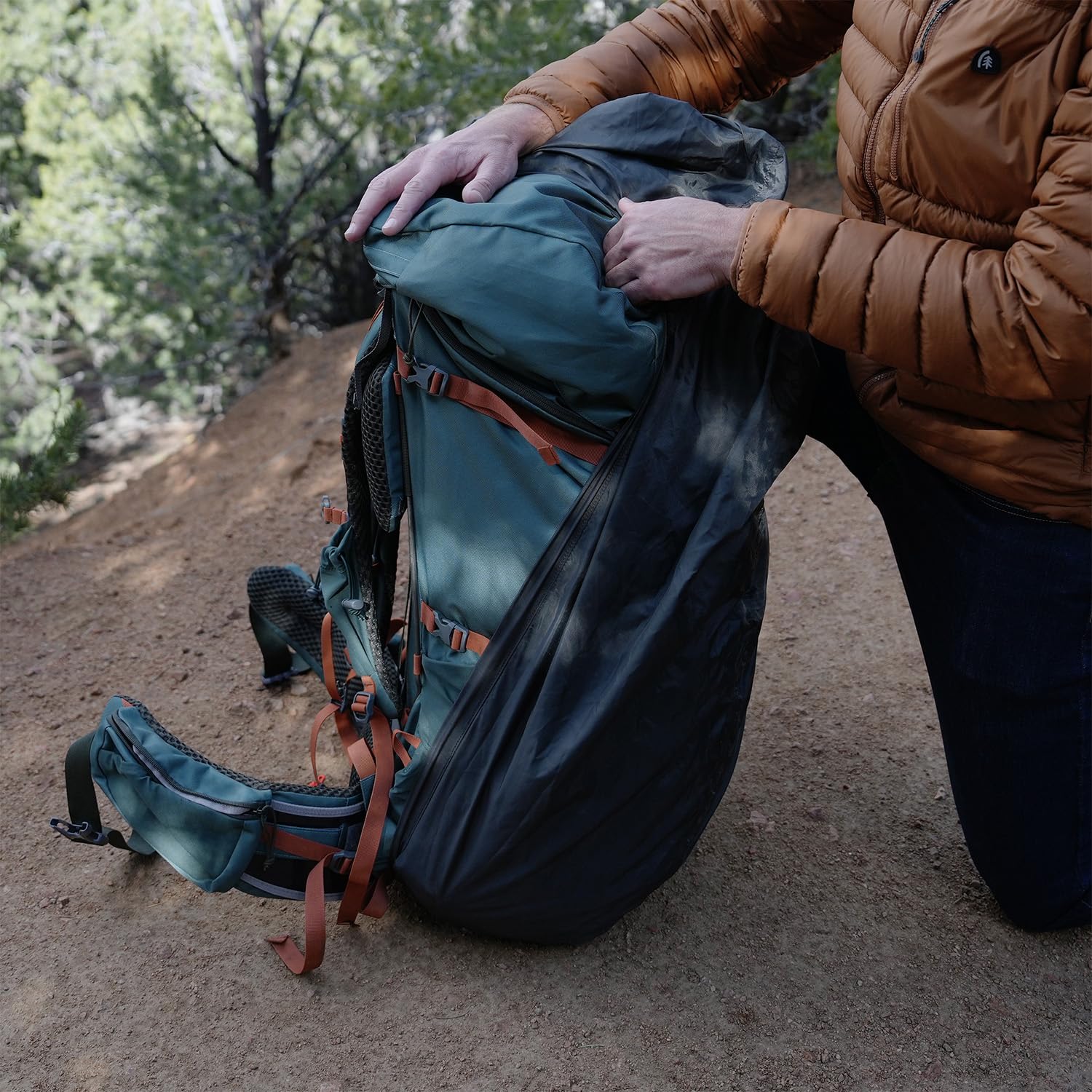 Kelty Backpack Rain Cover, Water Proof Cover for Hiking and Backpacking Packs 30 to 105 Liters, Elastic Cinch, Integrated Stuff Pocket, 2024 Update - Image 10