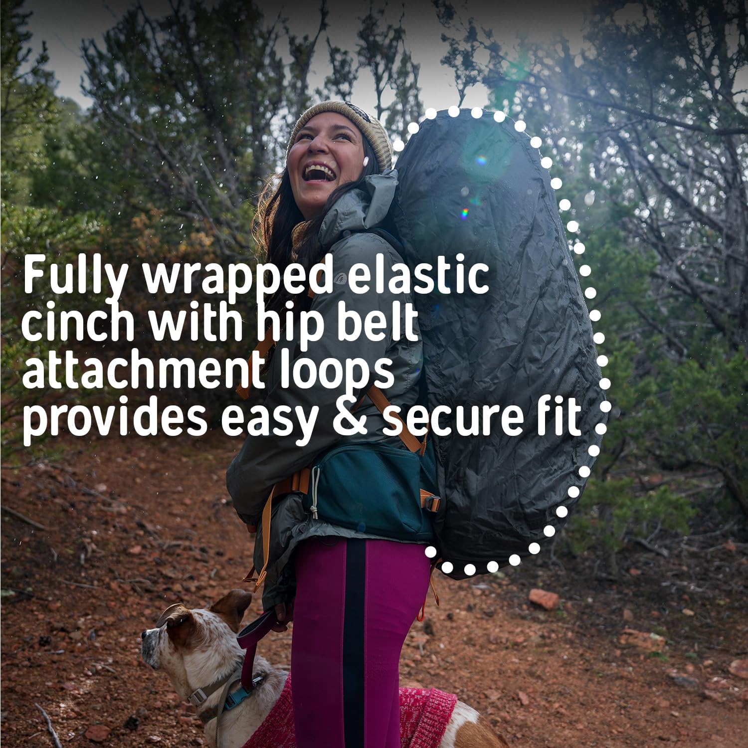 Kelty Backpack Rain Cover, Water Proof Cover for Hiking and Backpacking Packs 30 to 105 Liters, Elastic Cinch, Integrated Stuff Pocket, 2024 Update - Image 3