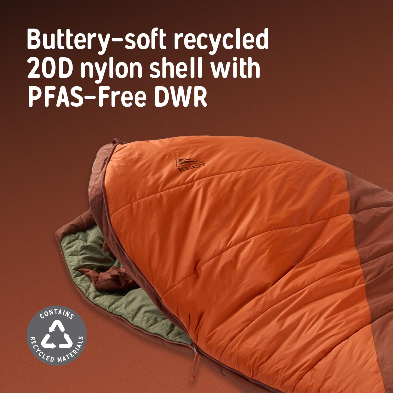 Kelty Cosmic Synthetic Fill 0 Degree Backpacking Sleeping Bag, Regular – Compression Straps, Stuff Sack Included - Image 4