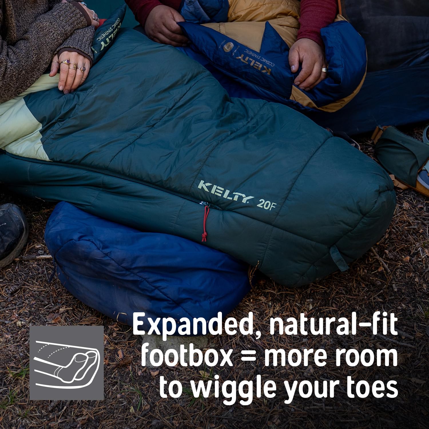 Kelty Cosmic Synthetic Fill 0 Degree Backpacking Sleeping Bag, Regular – Compression Straps, Stuff Sack Included - Image 5