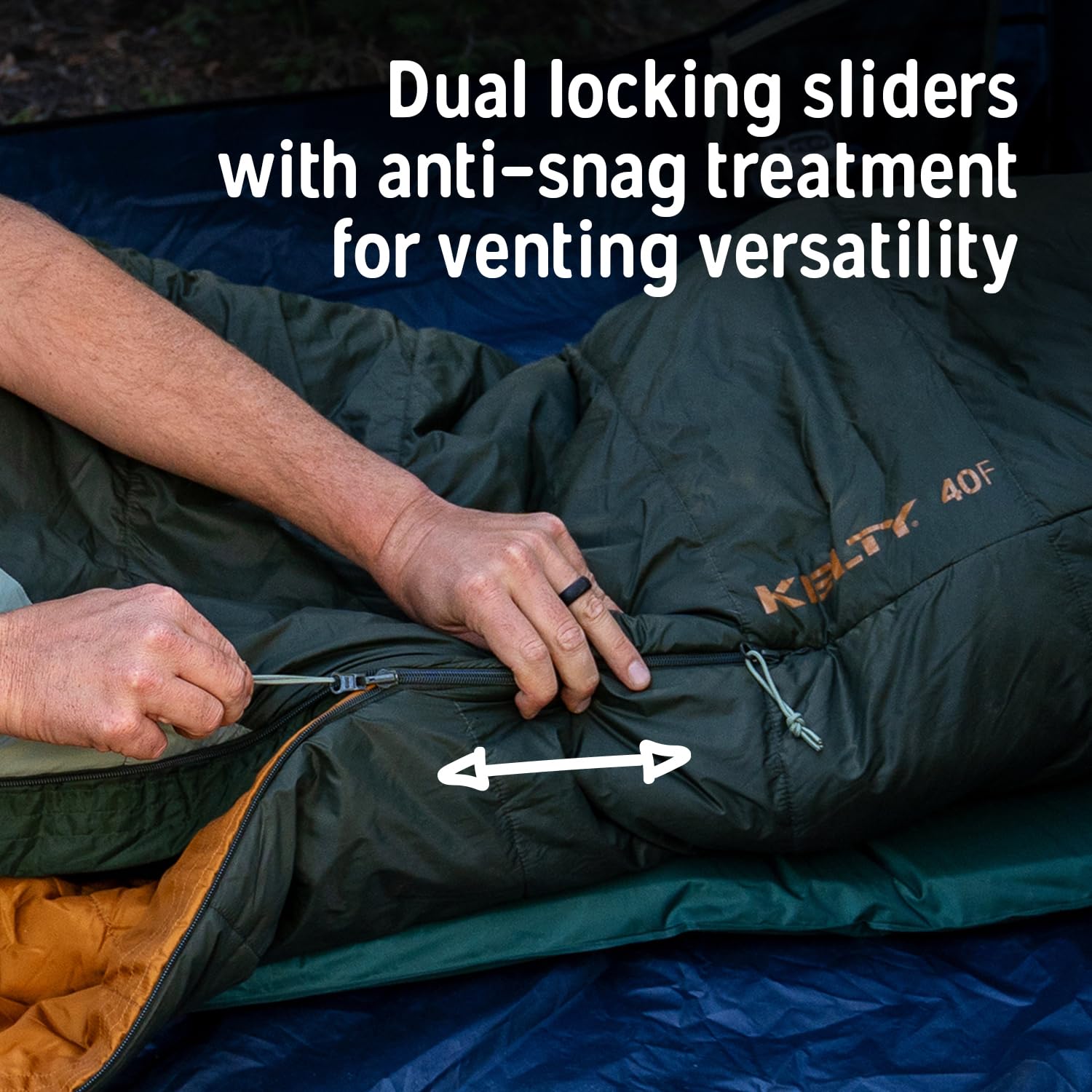 Kelty Cosmic Synthetic Fill 0 Degree Backpacking Sleeping Bag, Regular – Compression Straps, Stuff Sack Included - Image 7