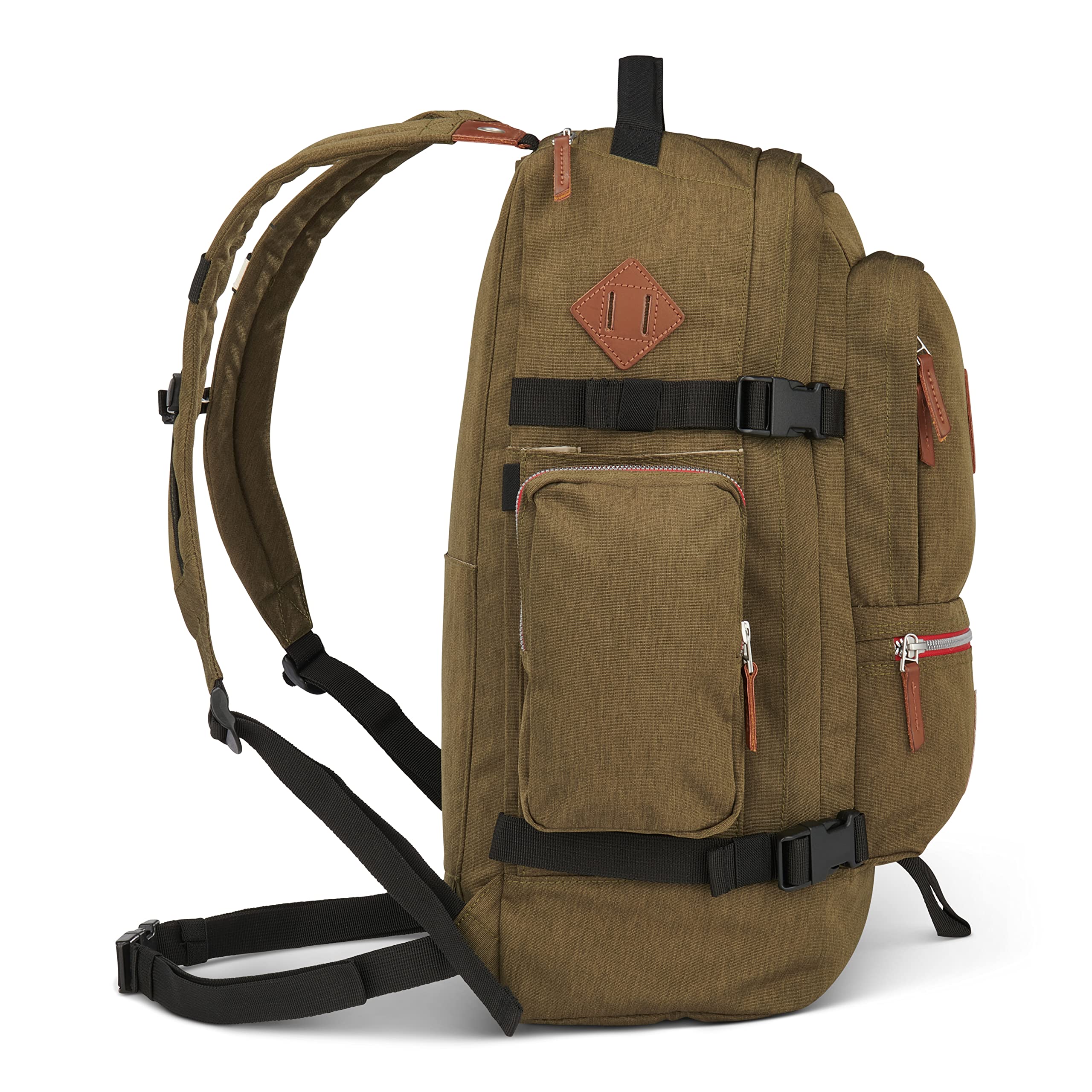 Kelty Fairbank 29L - Origins Collection Backpack, 29L Daypack with Classic Design, Padded Laptop Sleeve, Hydration Compatible, TSA Carry On Friendly, Vegan Leather Accents, 2023 (Burnt Olive) - Image 3