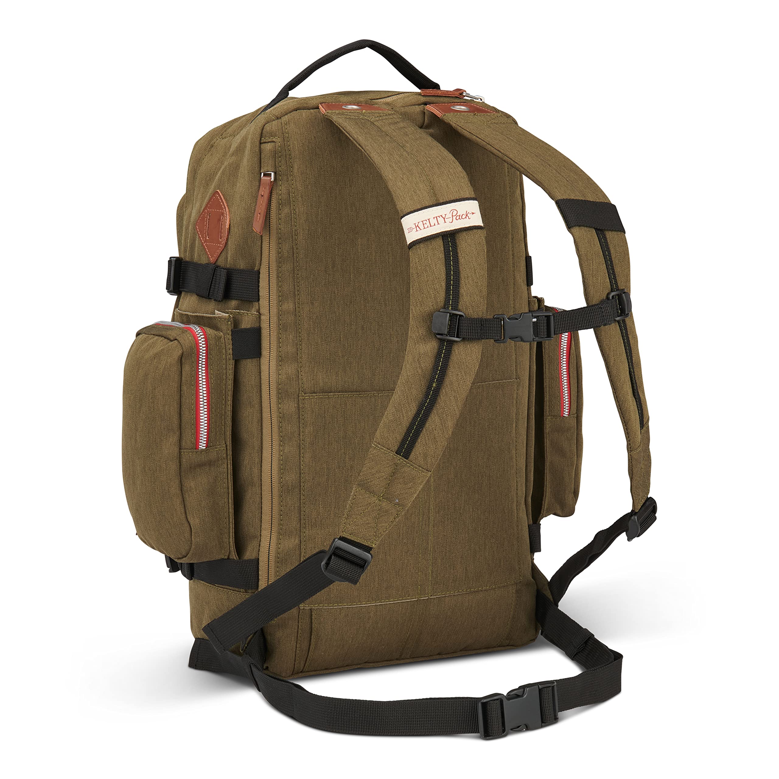Kelty Fairbank 29L - Origins Collection Backpack, 29L Daypack with Classic Design, Padded Laptop Sleeve, Hydration Compatible, TSA Carry On Friendly, Vegan Leather Accents, 2023 (Burnt Olive) - Image 4