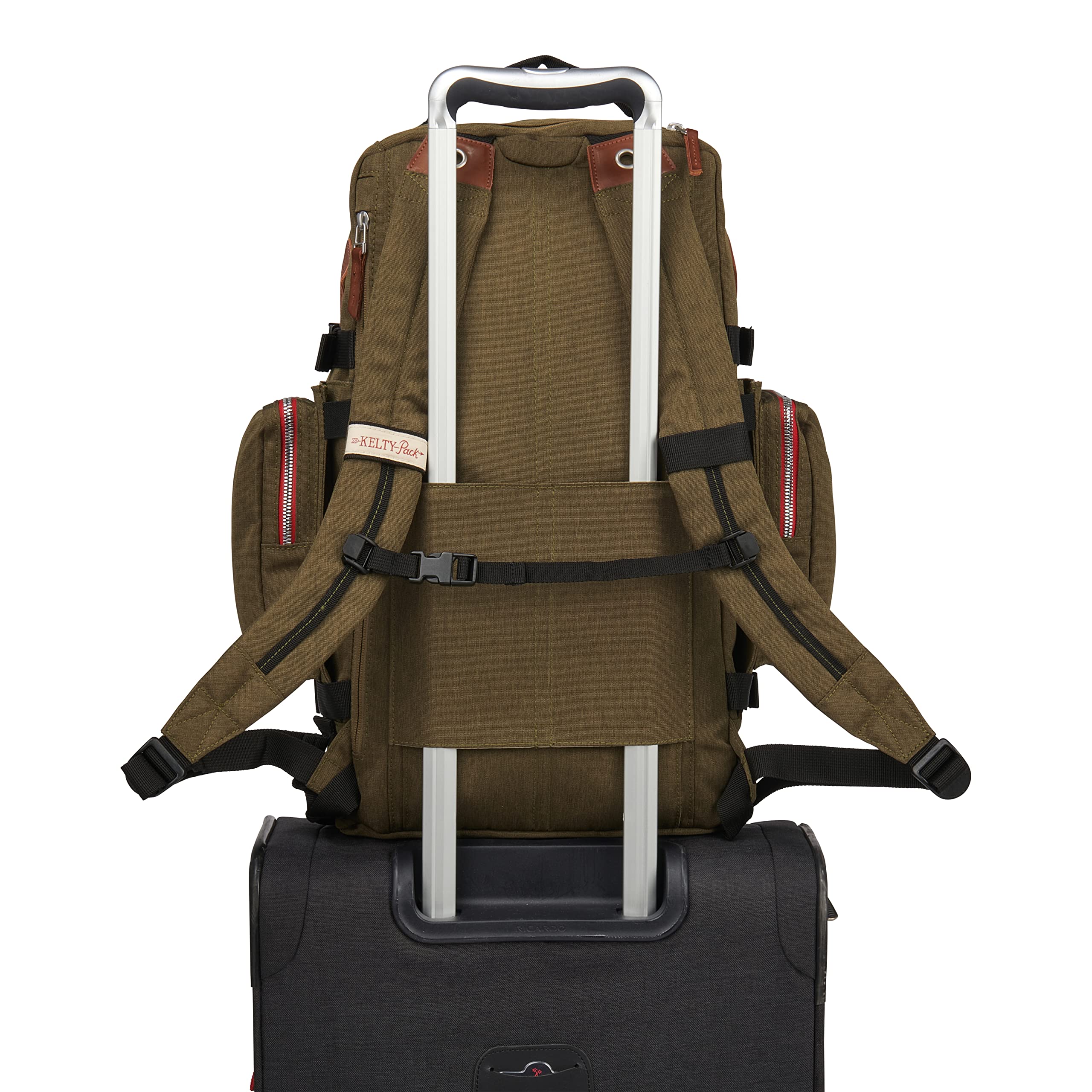 Kelty Fairbank 29L - Origins Collection Backpack, 29L Daypack with Classic Design, Padded Laptop Sleeve, Hydration Compatible, TSA Carry On Friendly, Vegan Leather Accents, 2023 (Burnt Olive) - Image 5